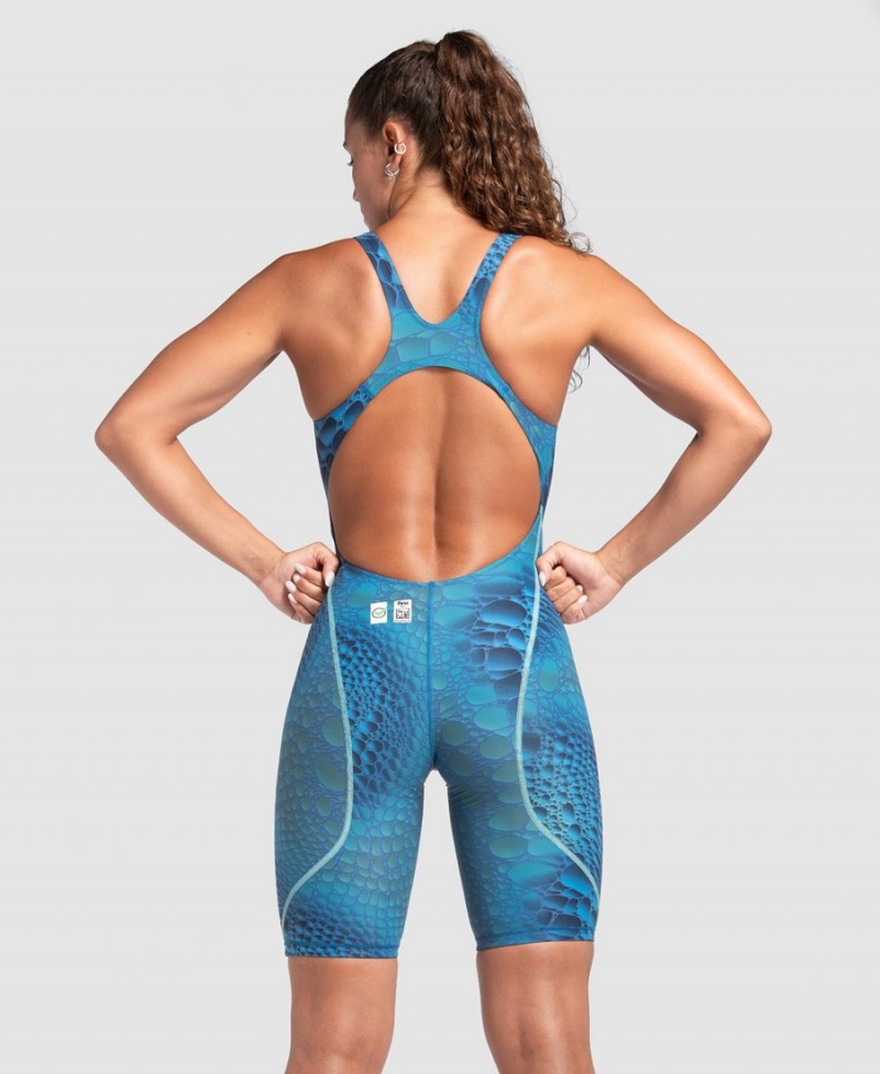 Bleu Multicolore Combinaison Natation Arena Powerskin ST Next Limited Edition Open Back - KBS-0110759