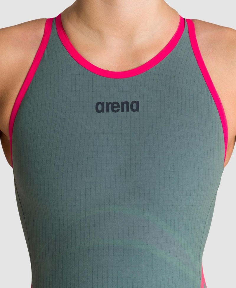 Vert Combinaison Natation Arena Powerskin Carbon Core FX Open Back - IQM-1956440