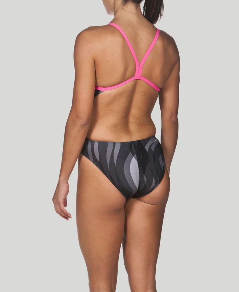 Noir Rose Maillot de Bain Arena Wavy D'eau Challenge Back - HQI-0955717