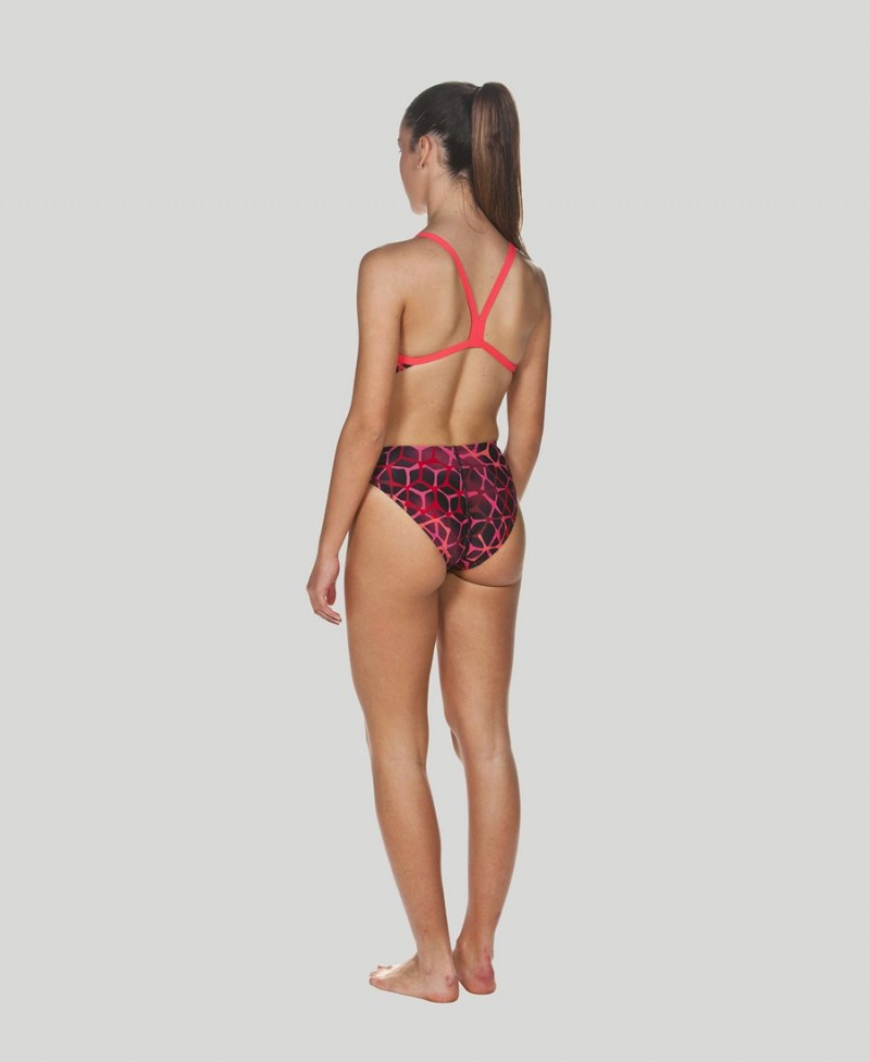 Rouge Bordeaux Maillot de Bain Arena Carbonics II Challenge Back - EZE-7413135