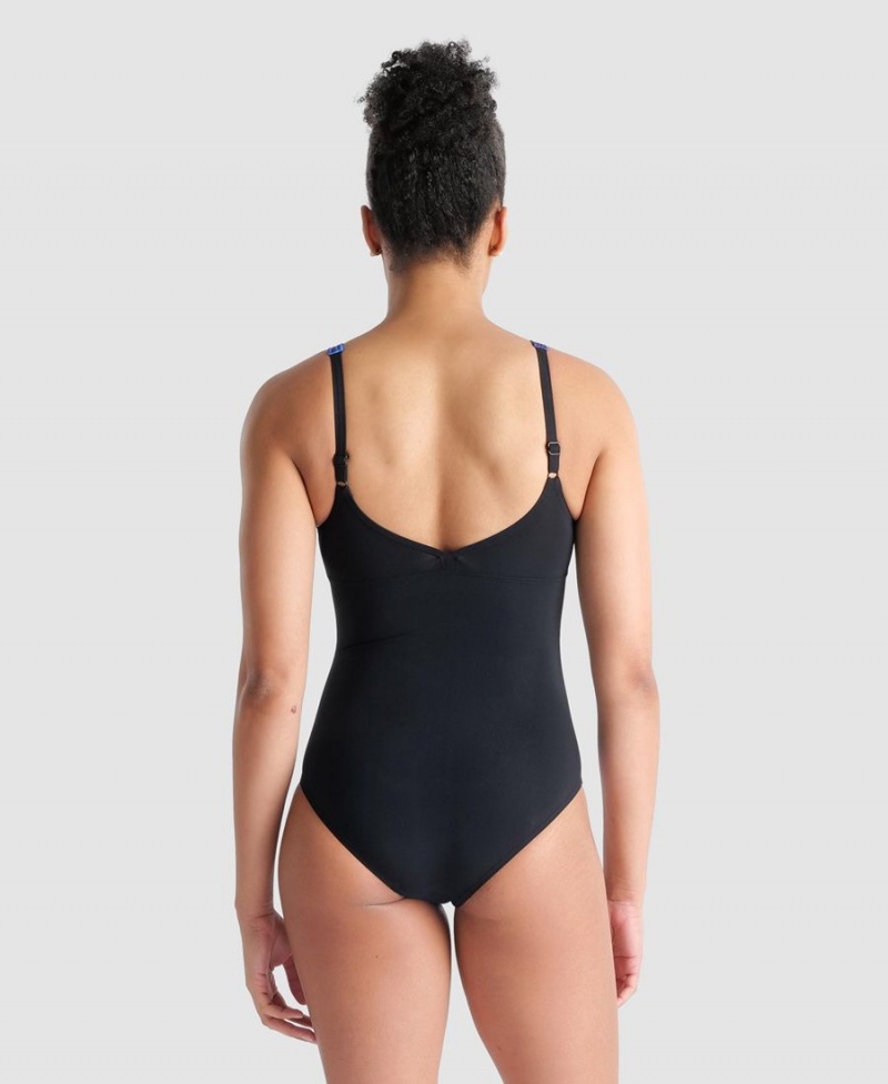 Noir Bleu Multicolore Maillot de Bain Arena BodyLift Cloe Wing Back - KUC-0831712