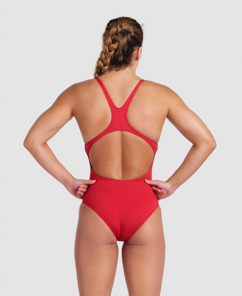 Rouge Blanche Maillot de Bain Arena Team Swim Pro Solid - OPJ-1995990