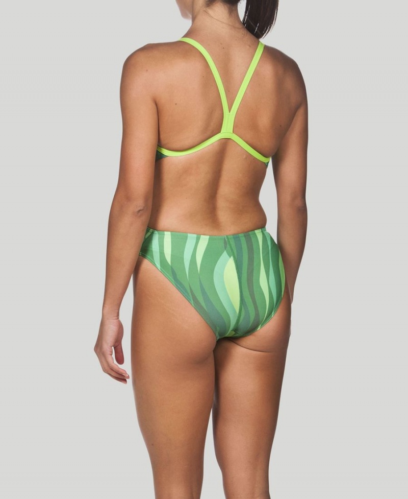 Vert Maillot de Bain Arena Wavy D'eau Challenge Back - GYX-0128043