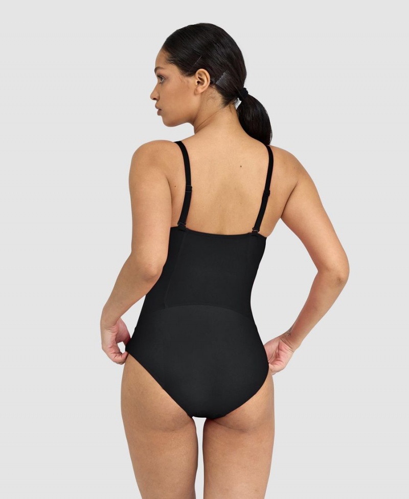 Noir Maillot de Bain Arena Jenny BodyLift Light Cross Back - LSO-8026616