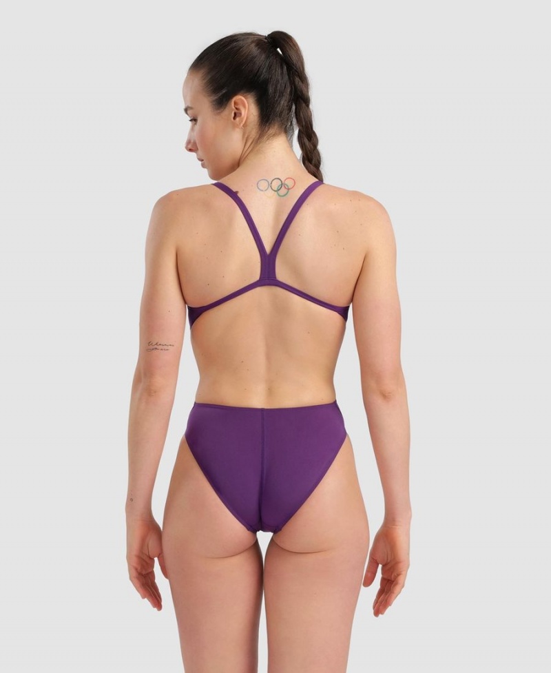 Violette Blanche Maillot de Bain Arena Team Challenge Back - LAO-8847130