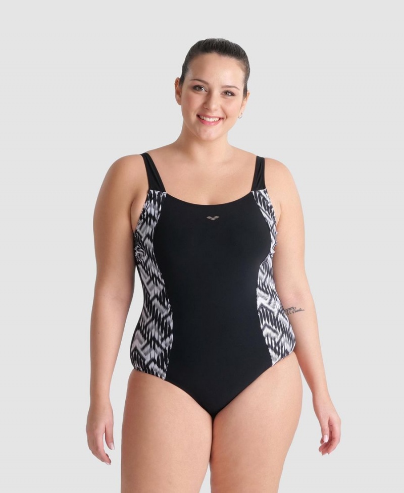 Noir Multicolore Maillot de Bain Arena Emma U Back Plus - GAR-5222249