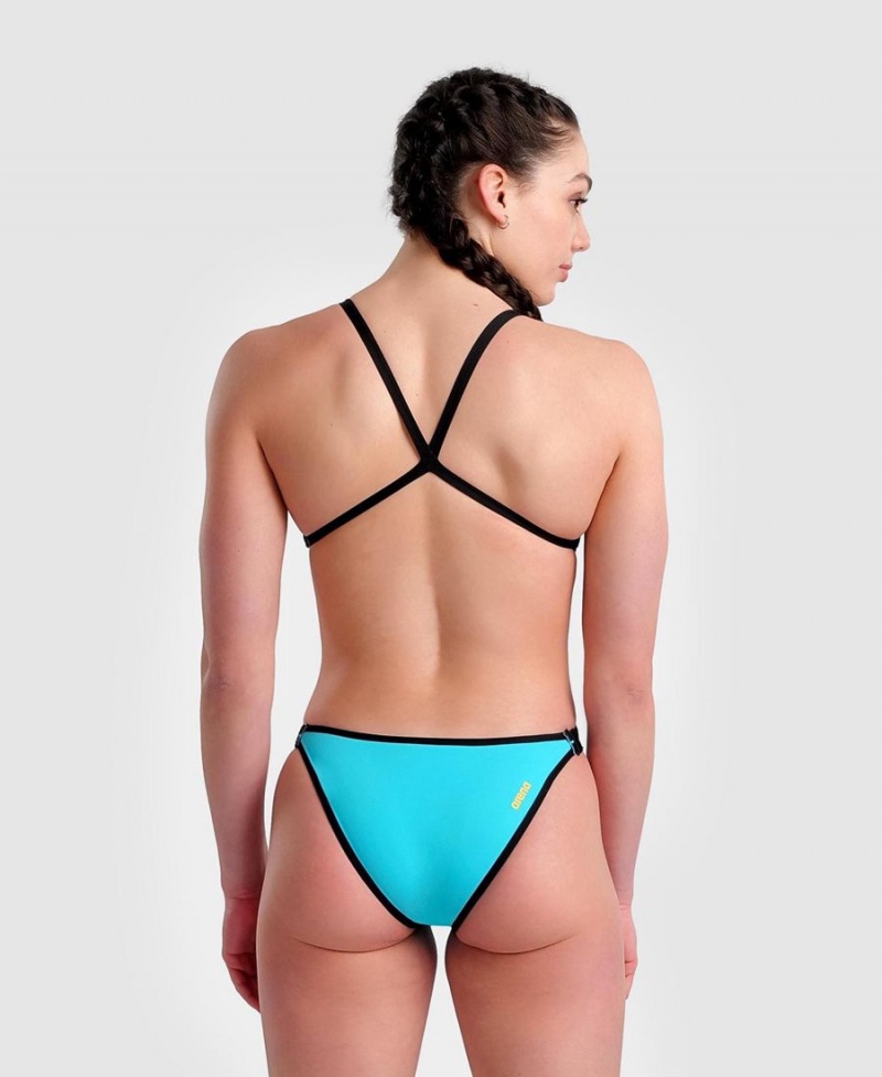 Turquoise Multicolore Maillot de Bain Arena Rule Breaker Hooked Reversible - EDX-3734732