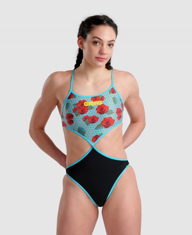 Noir Turquoise Multicolore Maillot de Bain Arena Rule Breaker Twist'N'Mix - JOT-6400922