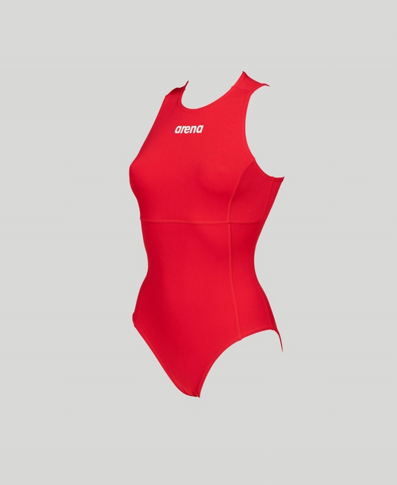 Rouge Maillot de Bain Arena Solid Waterpolo - IPP-3440172