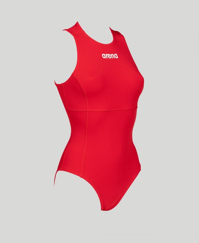 Rouge Maillot de Bain Arena Solid Waterpolo - IPP-3440172