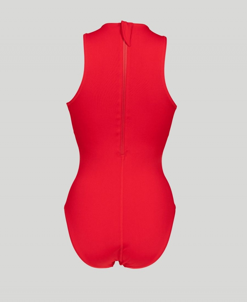 Rouge Maillot de Bain Arena Solid Waterpolo - IPP-3440172