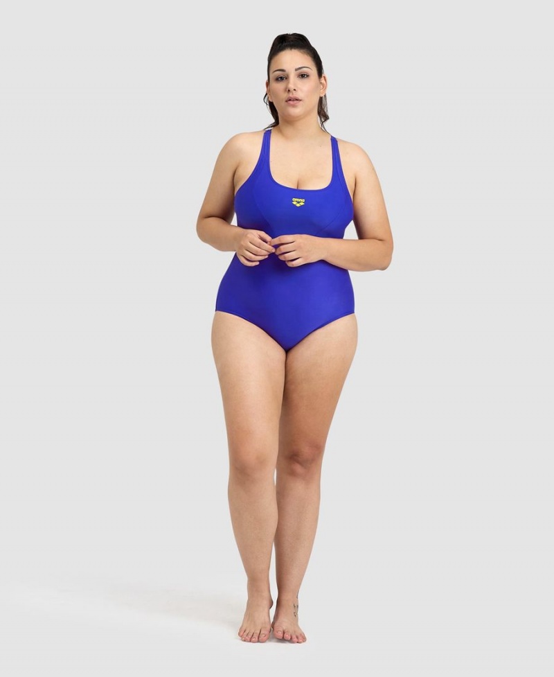 Bleu Maillot de Bain Arena Solid Control Pro Back Plus - UCP-3574652