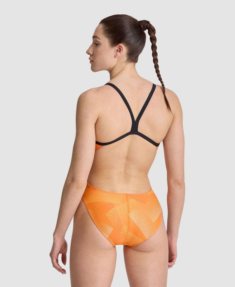 Orange Maillot de Bain Arena Halftone Challenge Back - WPZ-0534158