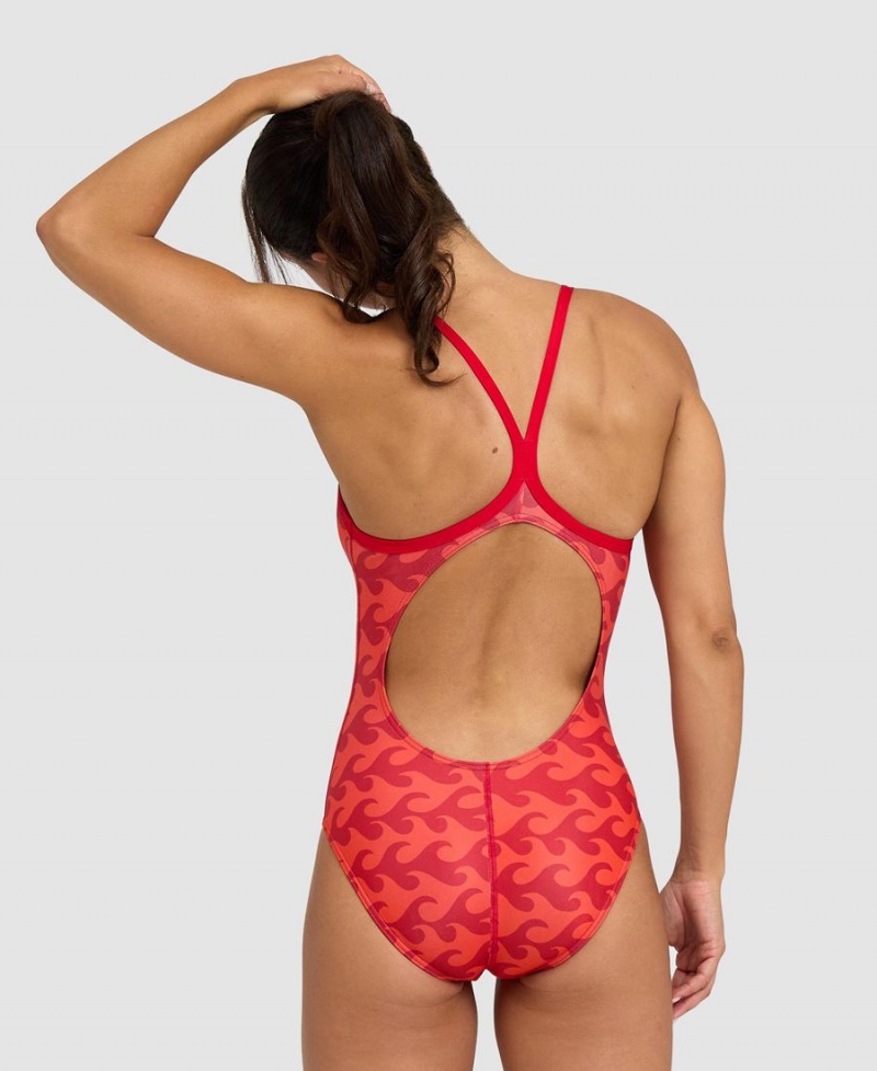 Rouge Maillot de Bain Arena Ride The Wave Light Drop Back - QGS-3989786