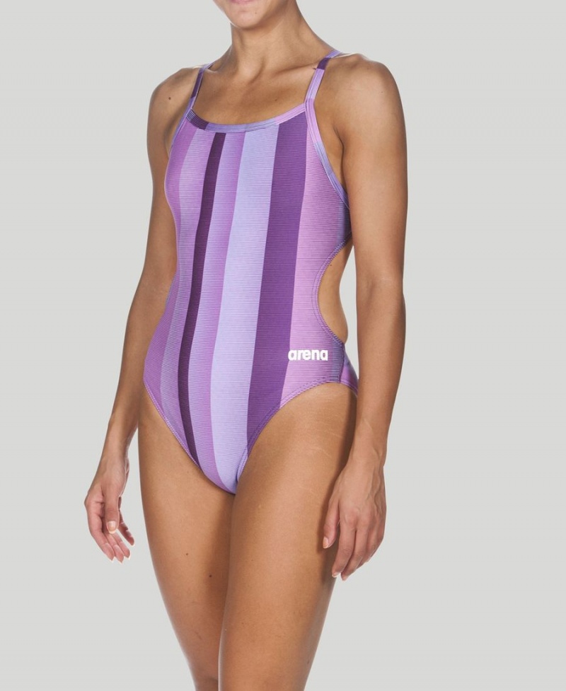 Violette Maillot de Bain Arena Blended Stripe Challenge Back - HCB-3812052