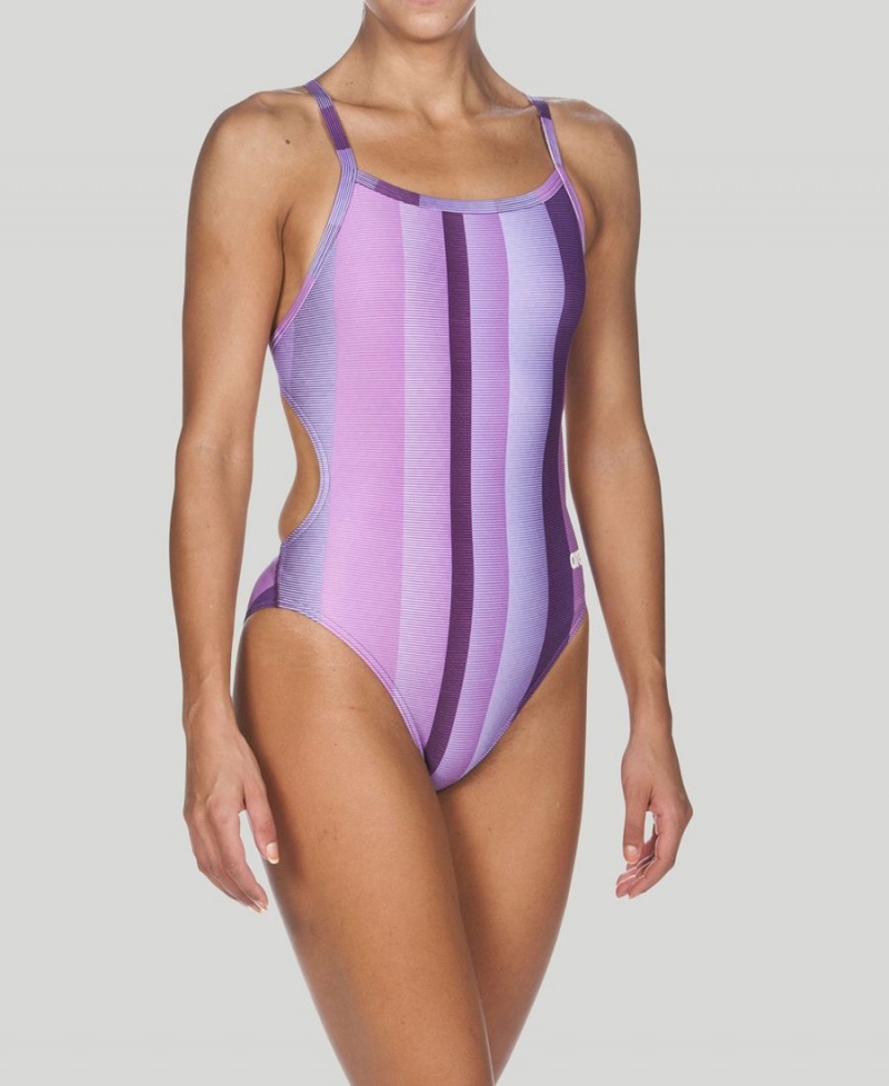 Violette Maillot de Bain Arena Blended Stripe Challenge Back - HCB-3812052