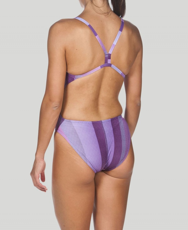 Violette Maillot de Bain Arena Blended Stripe Challenge Back - HCB-3812052