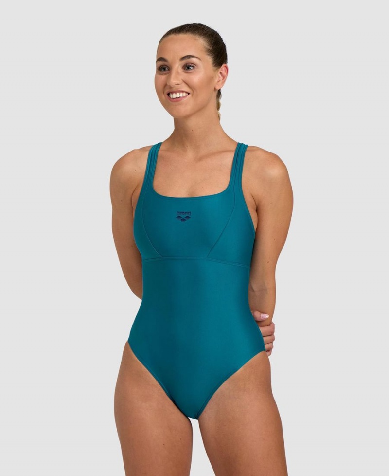 Bleu Maillot de Bain Arena Solid Control Pro Back - VOO-5886171