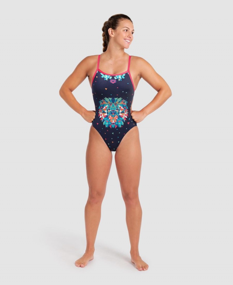 Bleu Marine Bleu Maillot de Bain Arena Drew Kibler Collection Challenge Back - OXL-3074081