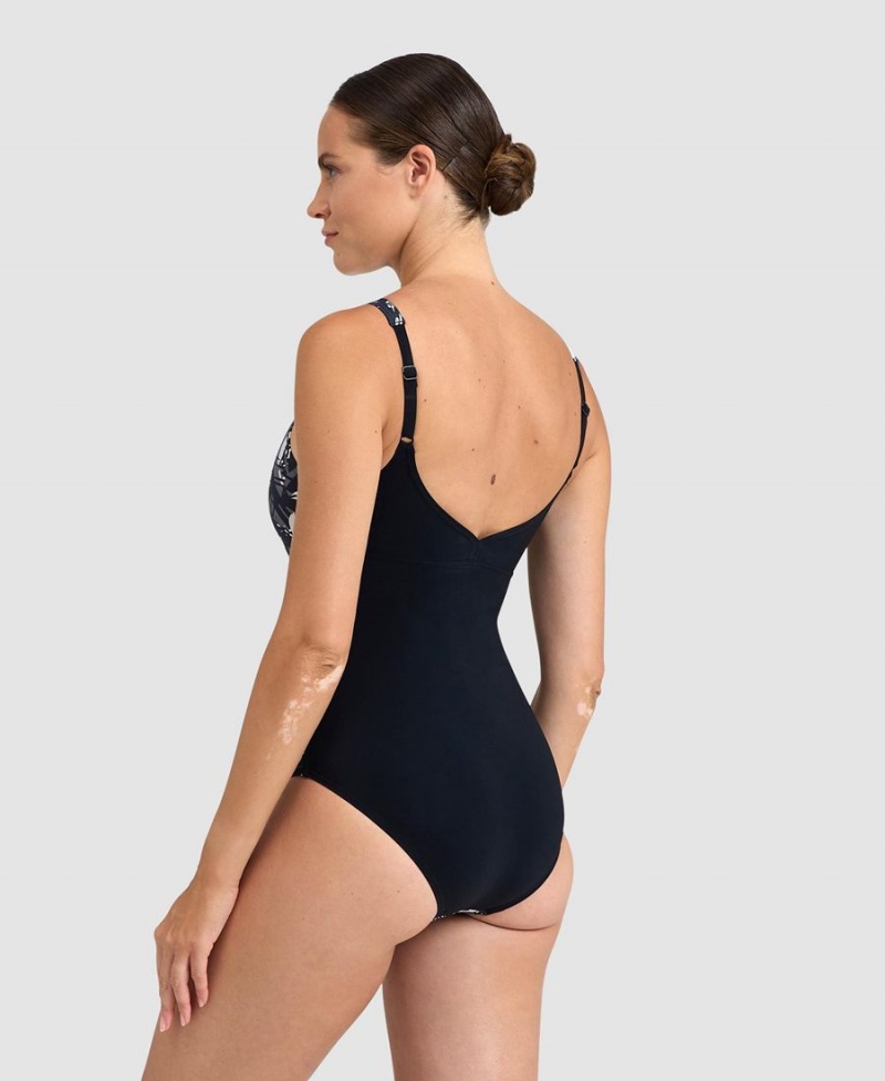 Noir Blanche Multicolore Maillot de Bain Arena BodyLift Francy Wing Back - TKR-9640160