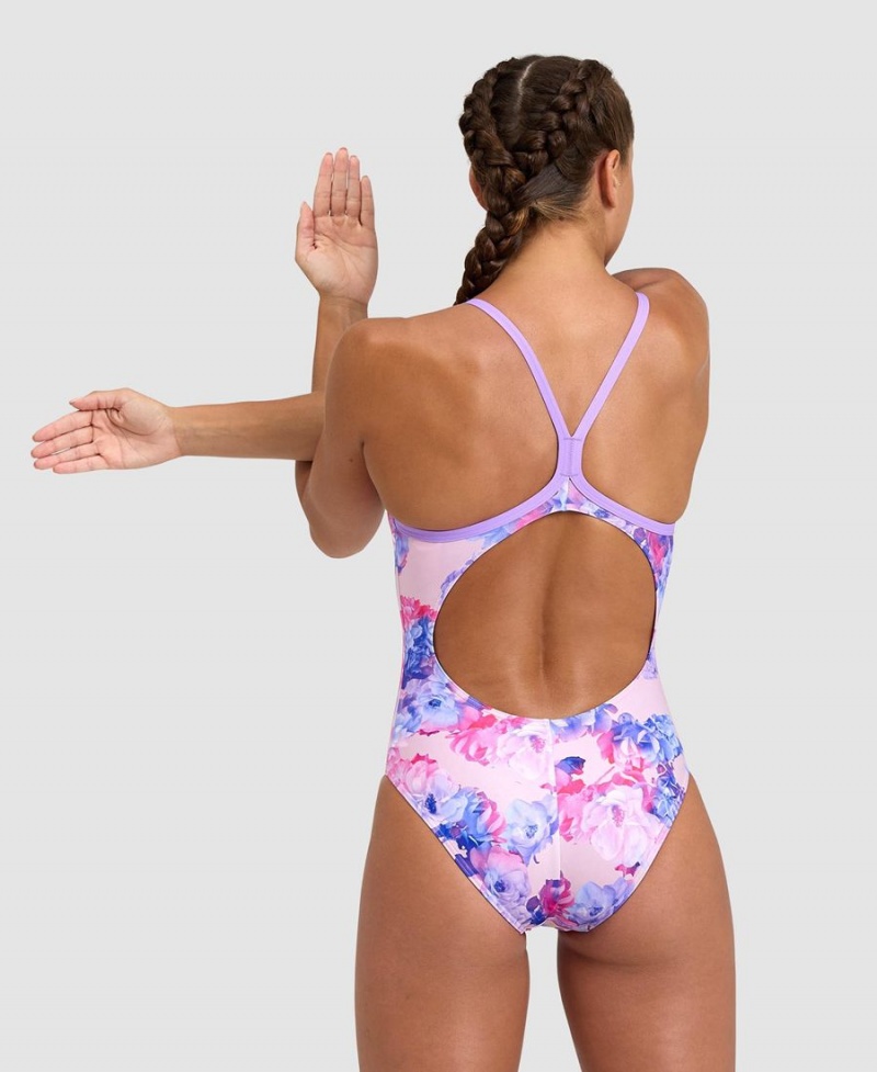 Violette Multicolore Maillot de Bain Arena Spring Garden Light Drop Back - BOO-2290189