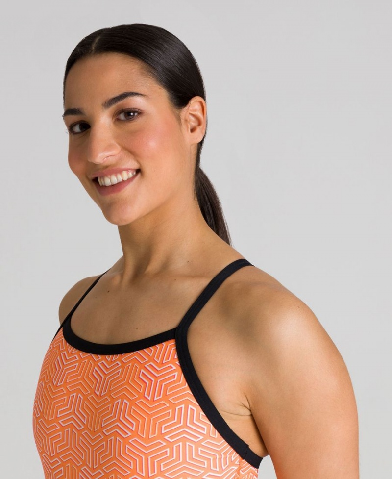 Noir Orange Maillot de Bain Arena Kikko Light Drop Back - MOR-7702291