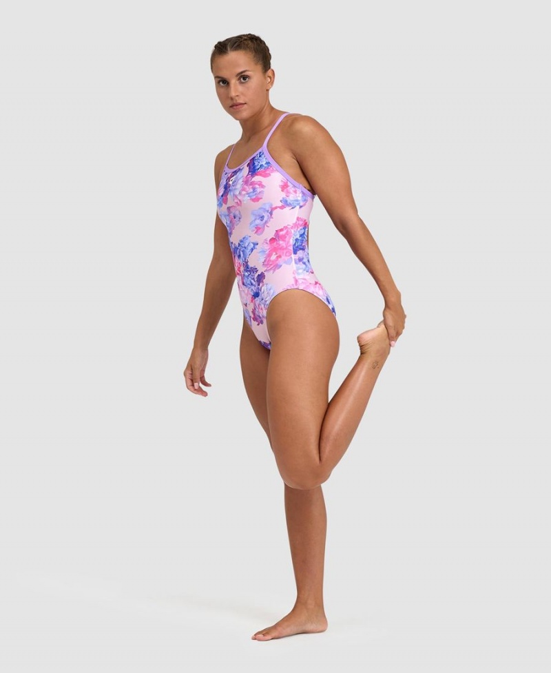 Violette Multicolore Maillot de Bain Arena Spring Garden Light Drop Back - BOO-2290189