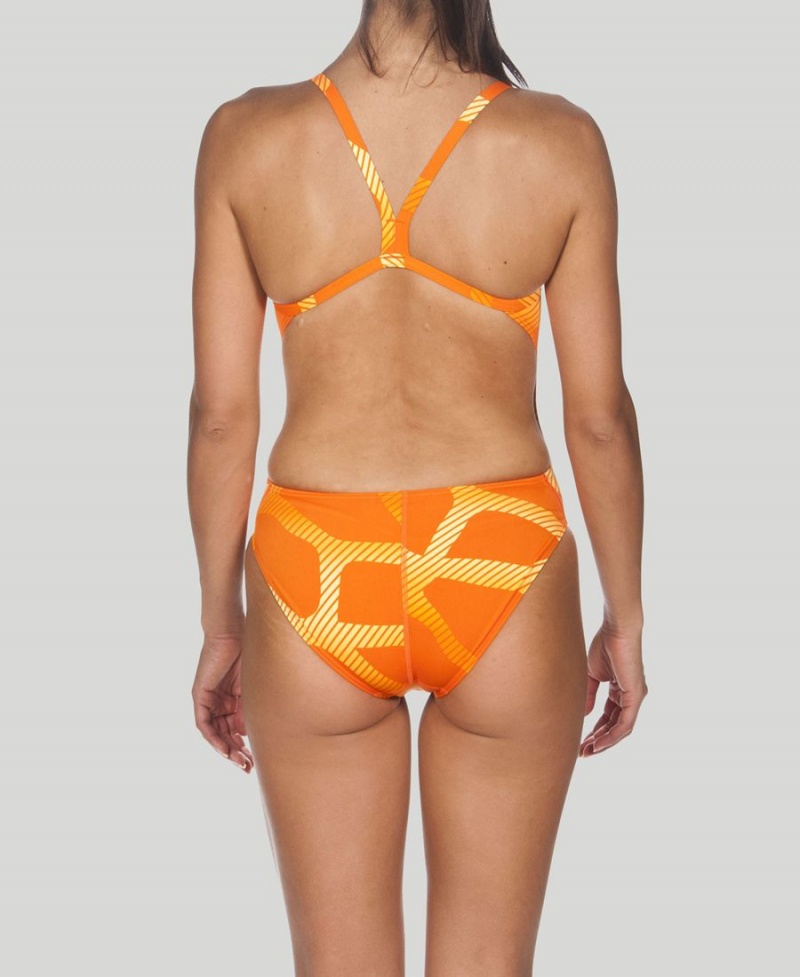 Orange Maillot de Bain Arena Spider Challenge Back - OZQ-2439360