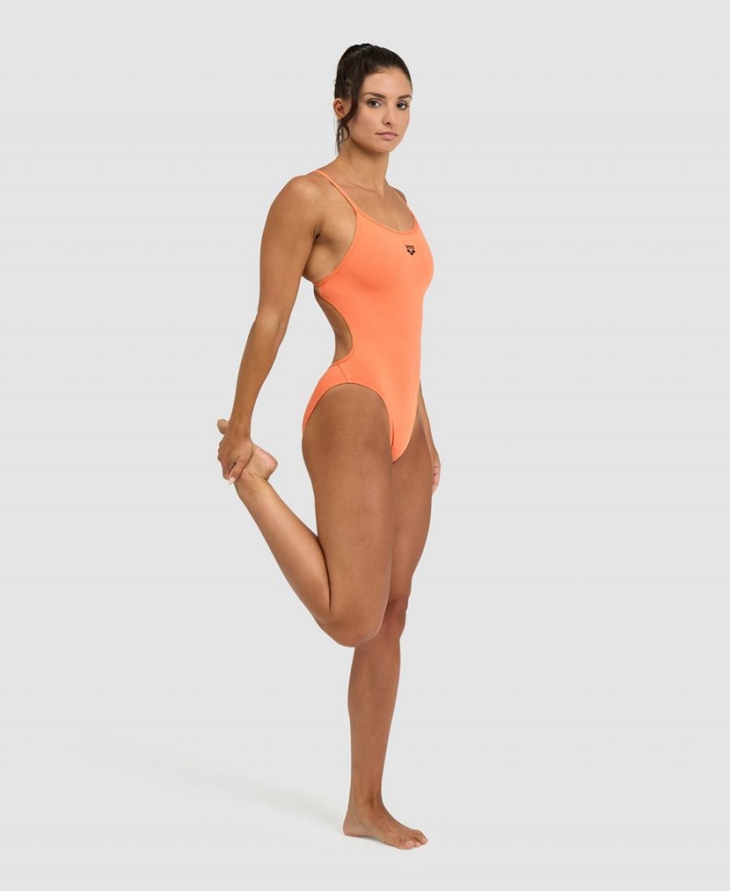 Orange Noir Maillot de Bain Arena Solid Dentelle Back - HFG-7761599