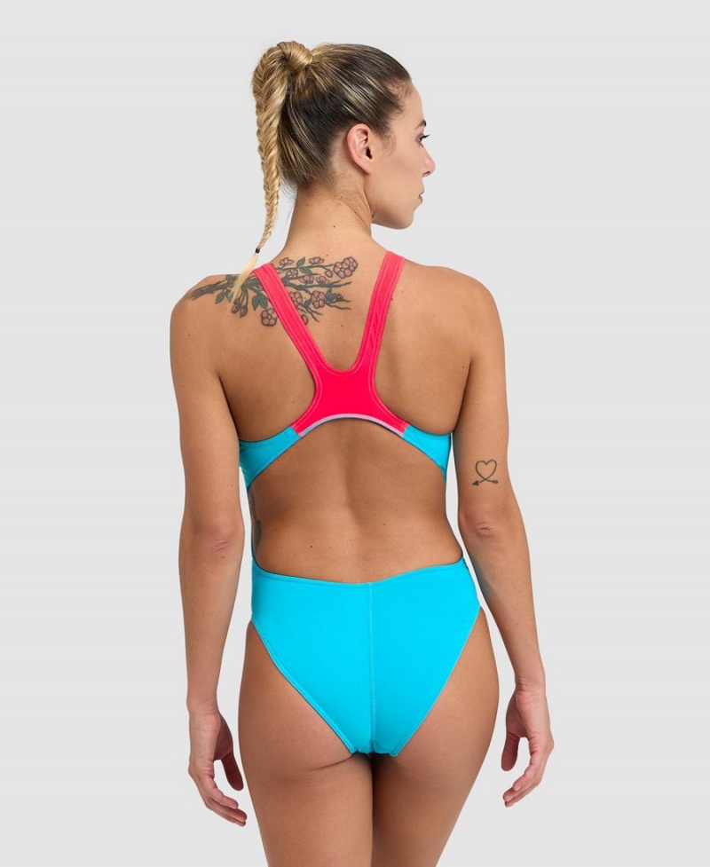 Turquoise Rouge Maillot de Bain Arena Team Swim Tech Solid - TMI-4995721