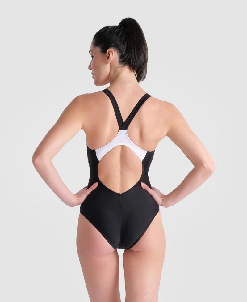 Noir Grise Maillot de Bain Arena Threefold V Back - KNU-8635189