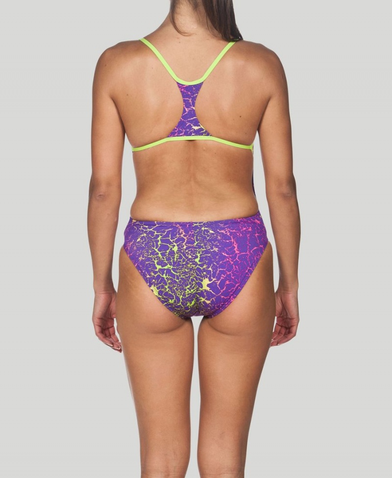 Violette Vert Maillot de Bain Arena Storm Booster Back - EYU-6736878