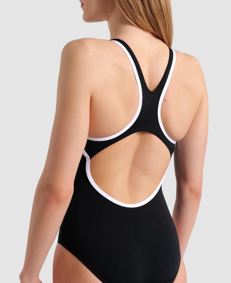 Noir Blanche Maillot de Bain Arena Losange V Pro Back - ZRF-7990834