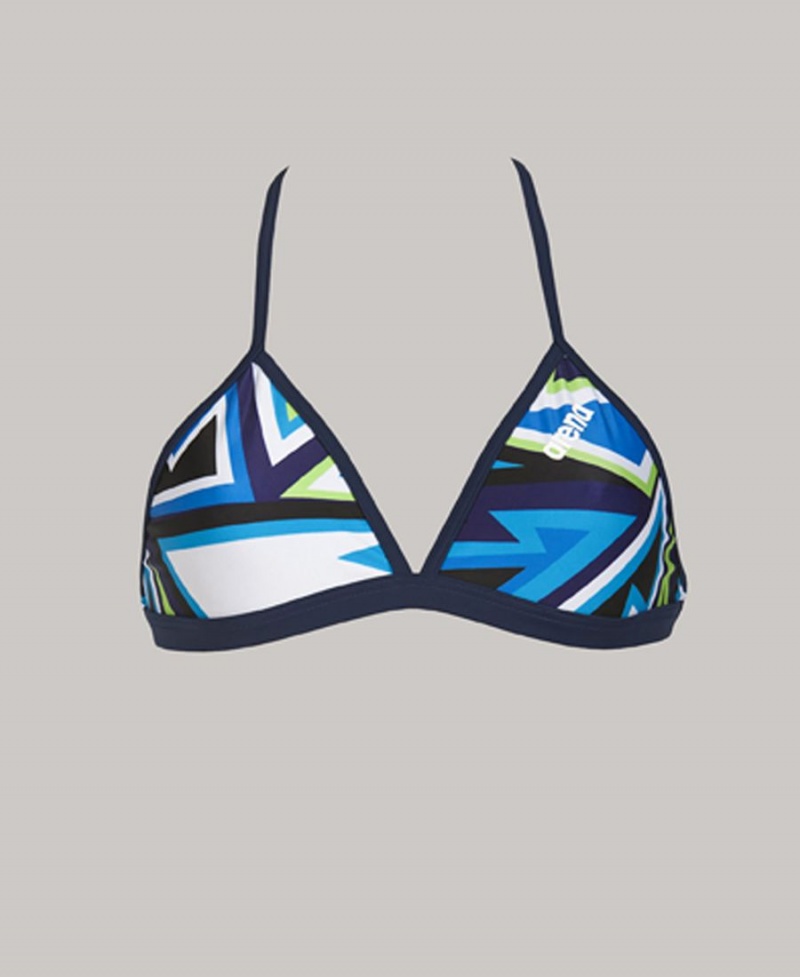 Bleu Multicolore Haut de Bikini Arena Tulum Tie Back - KVA-3909082