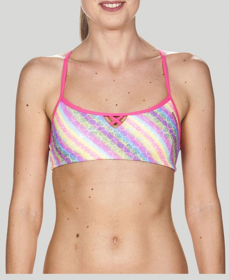 Rose Multicolore Haut de Bikini Arena BE Bandeau - TYB-2080127