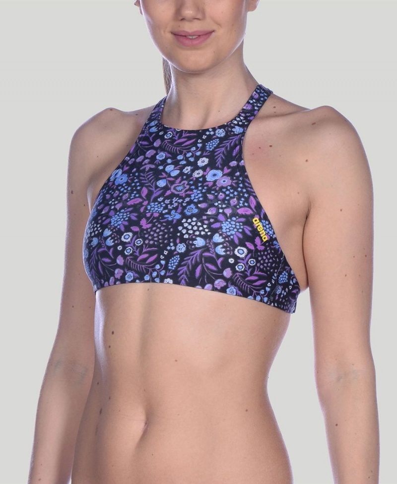 Noir Multicolore Haut de Bikini Arena Crop Think - SDZ-2608714