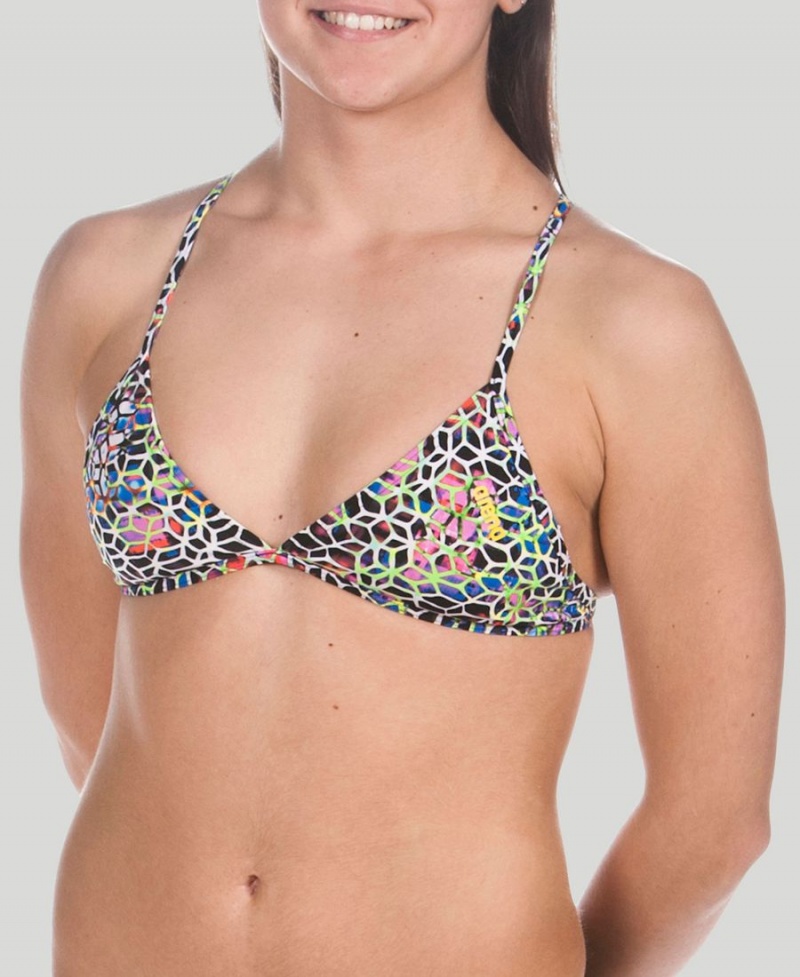 Noir Multicolore Haut de Bikini Arena Triangle Feel - WUS-0911717