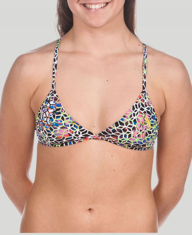 Noir Multicolore Haut de Bikini Arena Triangle Feel - WUS-0911717