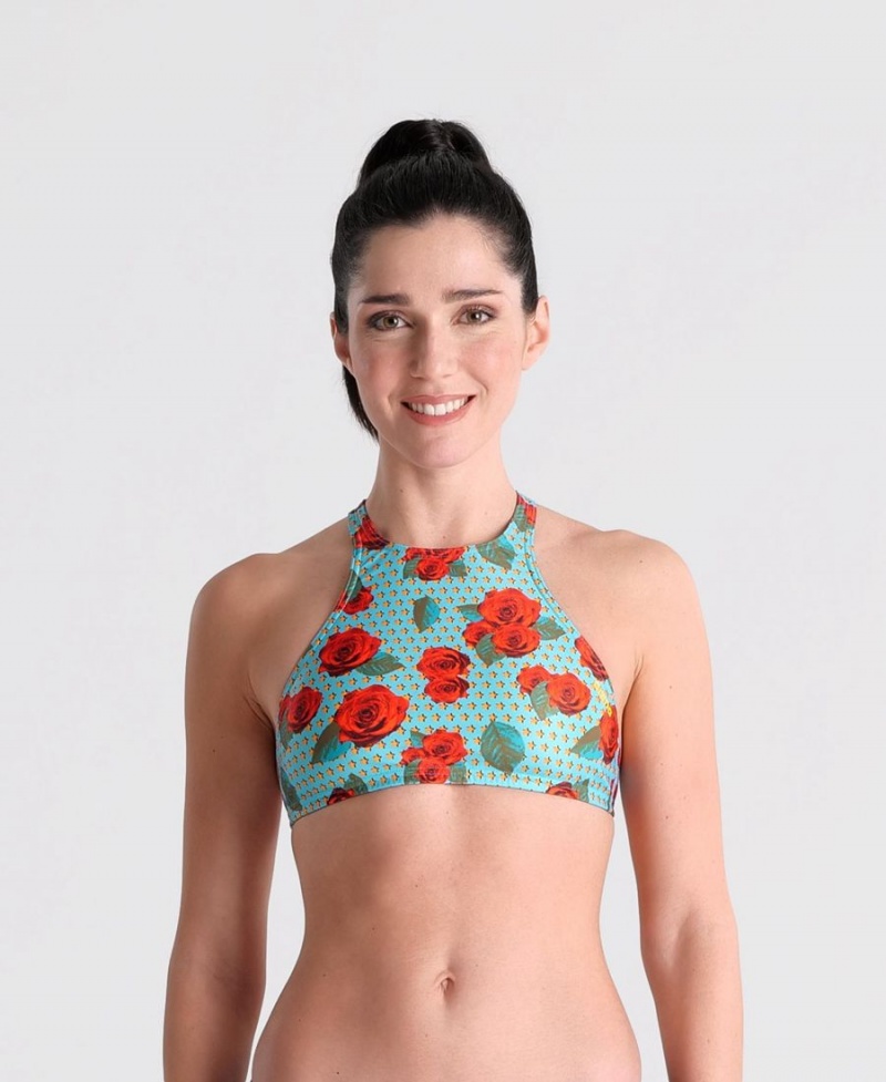 Turquoise Multicolore Haut de Bikini Arena Crop Think - MMC-0864009