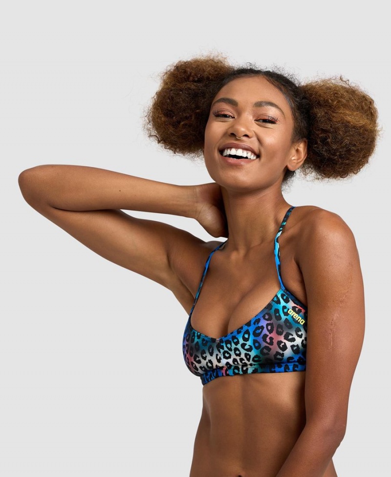 Bleu Multicolore Haut de Bikini Arena Live Bandeau - RKA-6451618