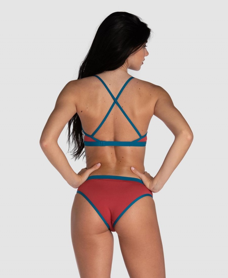 Rouge Bleu Maillot de Bain Arena Icons Solid Cross Back - XSB-5686170