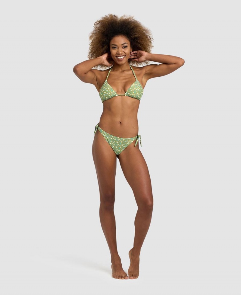 Vert Olive Multicolore Maillot de Bain Arena Allover Triangle - DYU-5612732