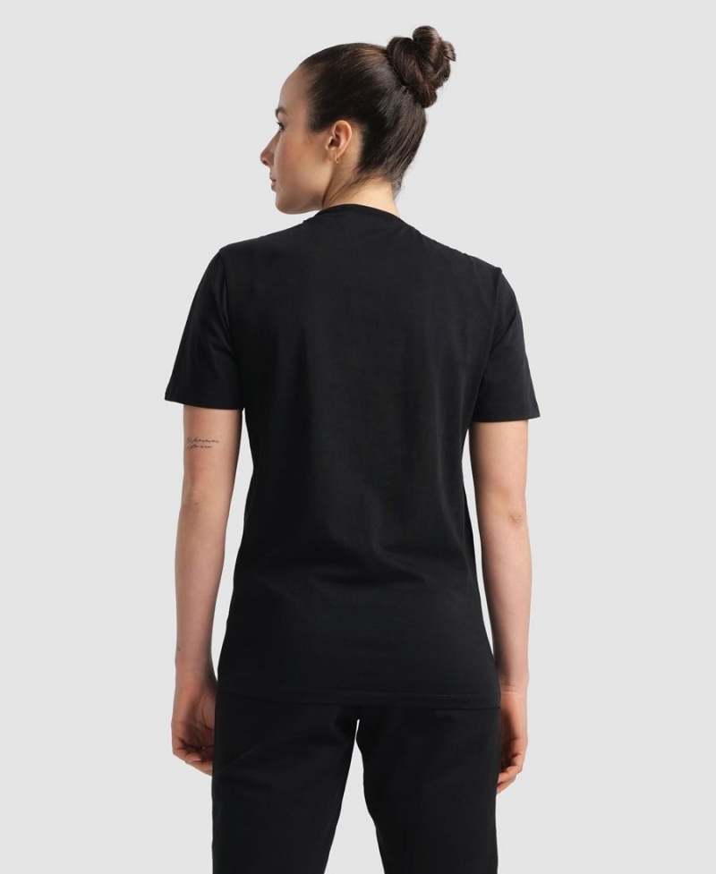 Noir T-Shirt Arena Logo Coton - BEX-8319429