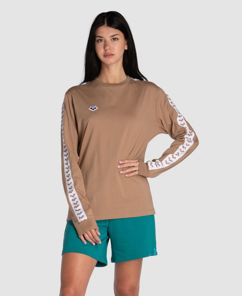 Kaki T-Shirt Arena Icons Long Sleeve - XWA-2868719