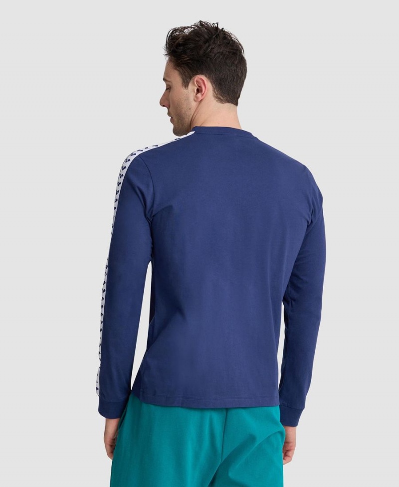 Bleu Marine T-Shirt Arena Icons Long Sleeve - TGG-9883357