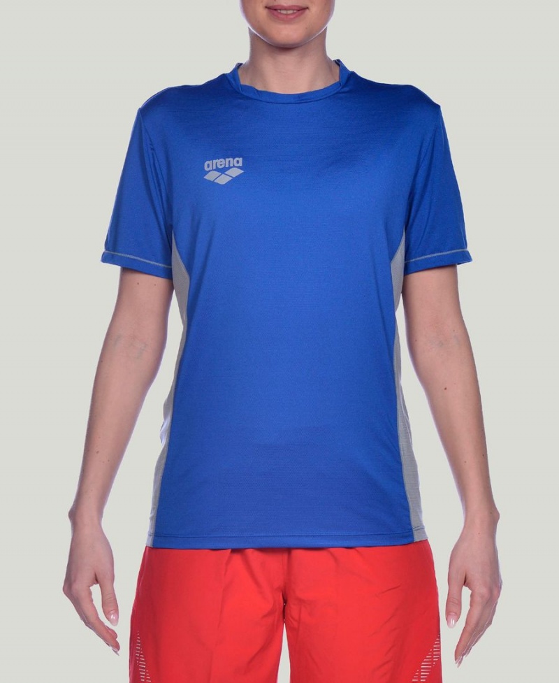 Bleu T-Shirt Arena Team Line Tech Corta Sleeve - KJG-4969822