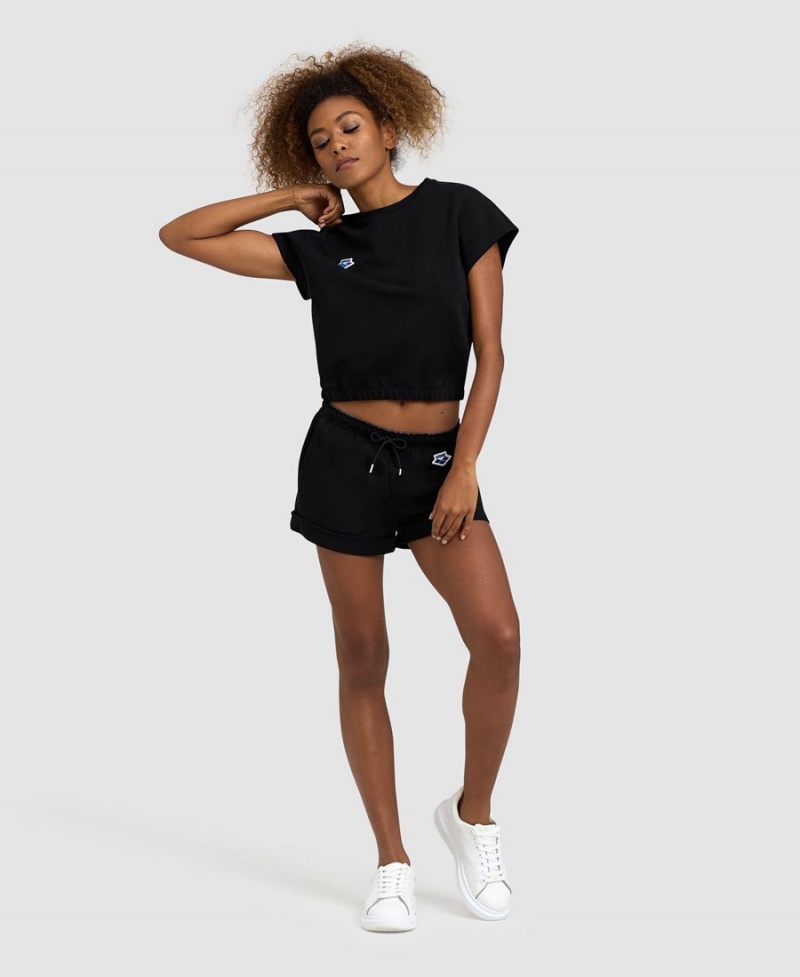 Noir T-Shirt Arena Icons Crop - JCP-3682140