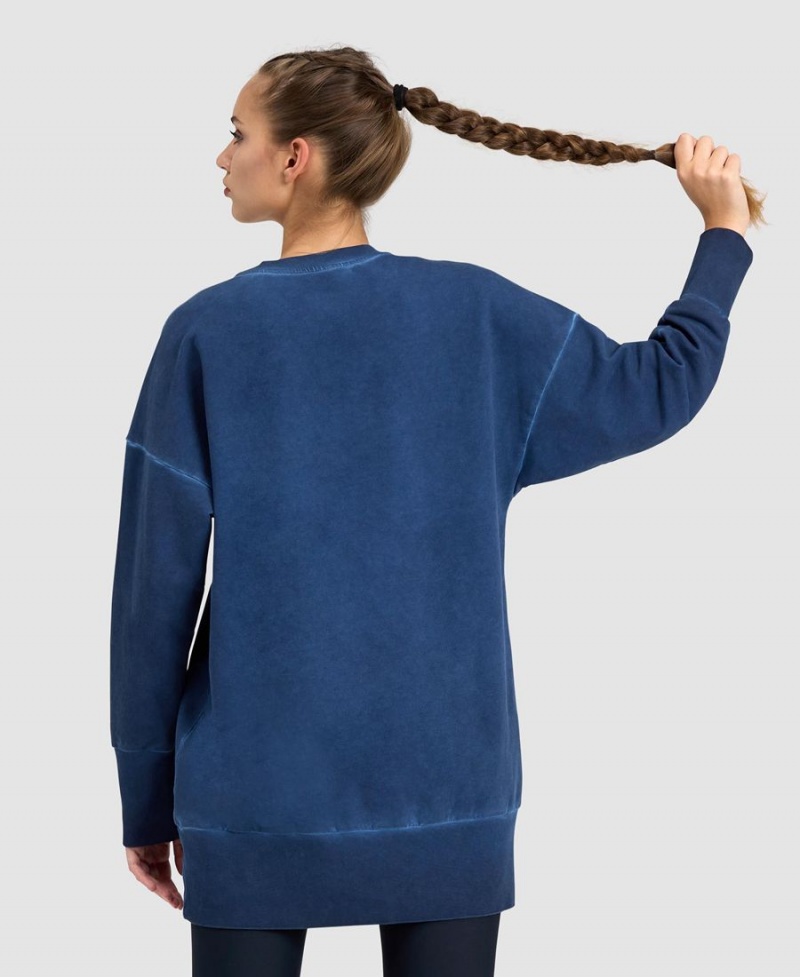 Bleu Marine Sweatshirt Arena Icons Oversized Crewneck - XQW-5087231