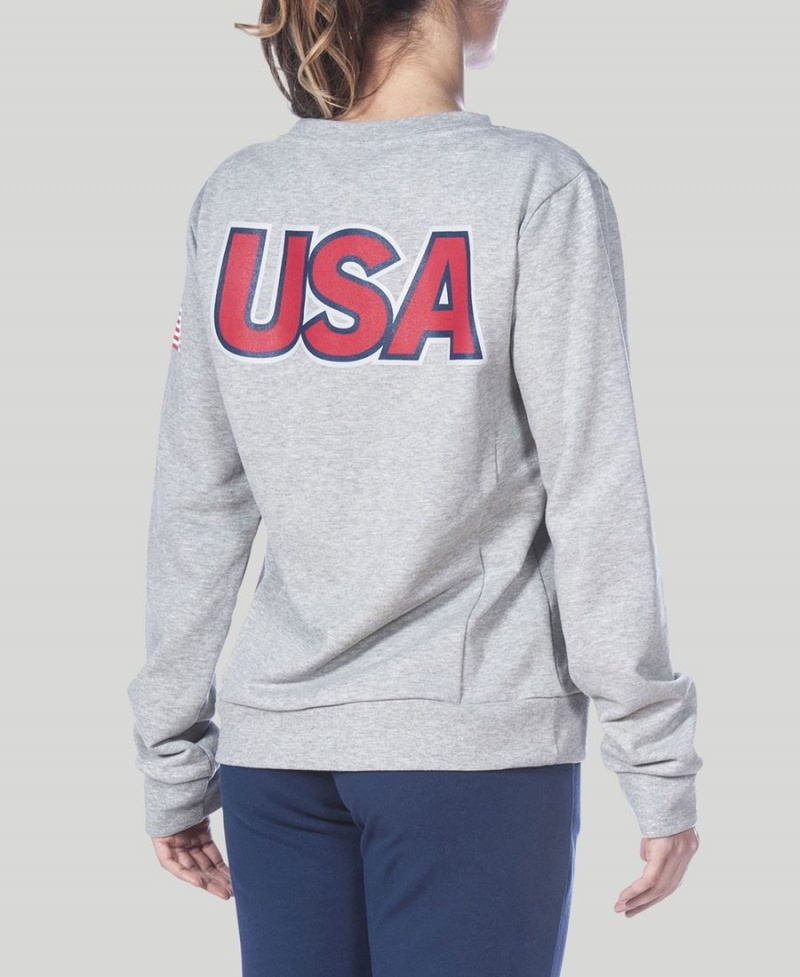 Grise Rouge Sweatshirt Arena Essential Crew - UVW-7277278