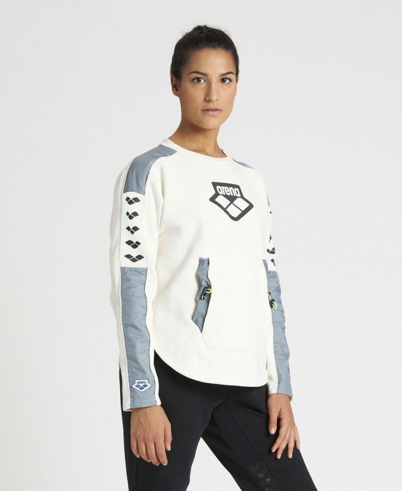 Blanche Grise Sweatshirt Arena Team Crew Neck - SYV-5464521